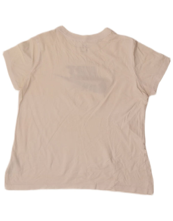 Nike Camiseta gráfica para mujer Top UK 46 Large White Cotton