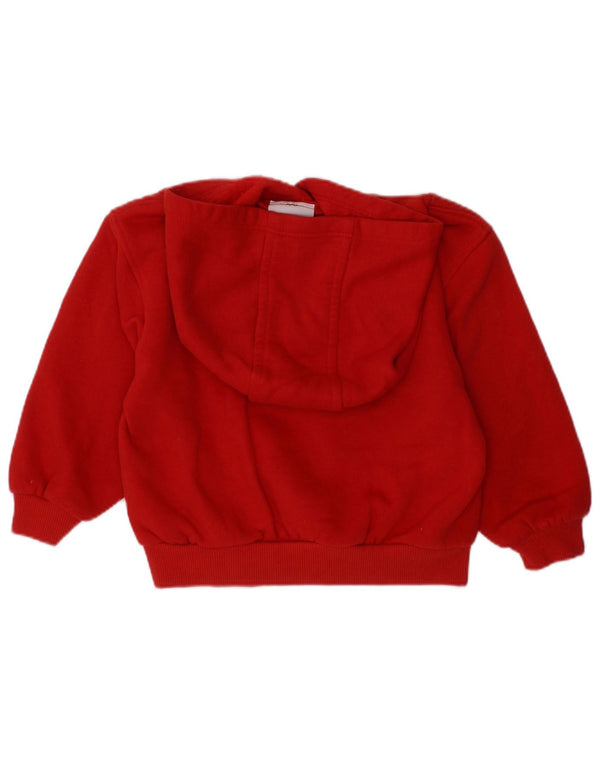 NIKE Baby Boys Graphic Hoodie Jumper 12-18 Months Red Cotton