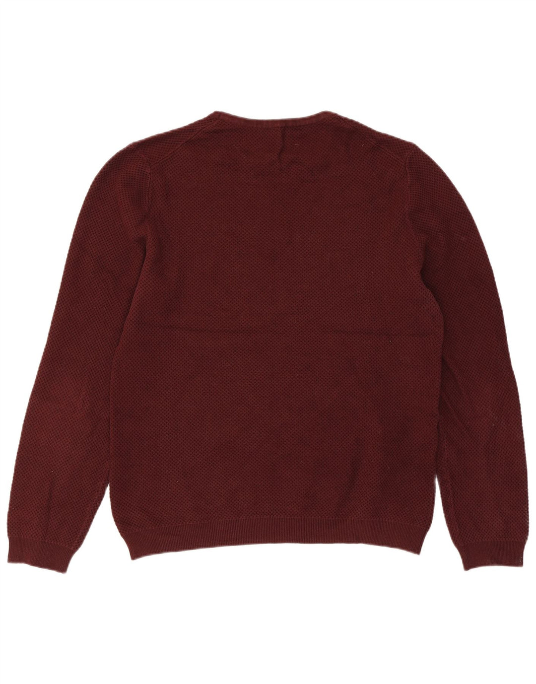 Jersey de cuello redondo REISS Hombre Algodón granate medio