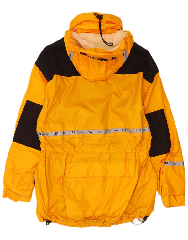 J Jeantex Chaqueta impermeable con capucha para hombre UK 36 Small Yellow Colourblock Poliamida