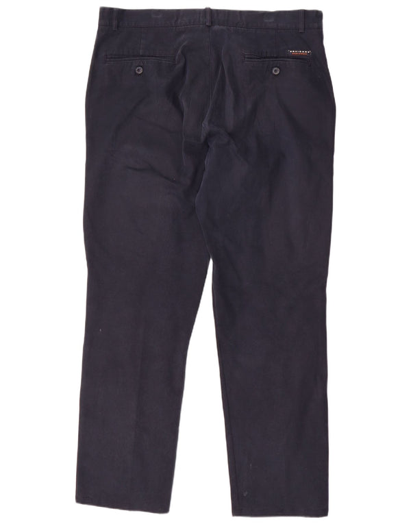 NAVIGARE Pantalón chino recto para hombre IT 54 2XL W36 L31 Azul marino Algodón