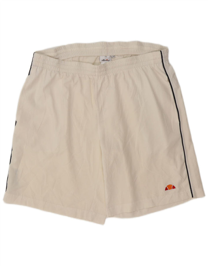 Ellesse Mens Sport Shorts Medium Off White Poliéster