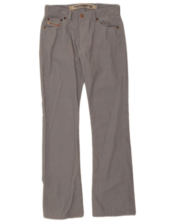 Pantalones Diesel De Pana Bootcut Para Mujer W27 L30 Algodón Gris