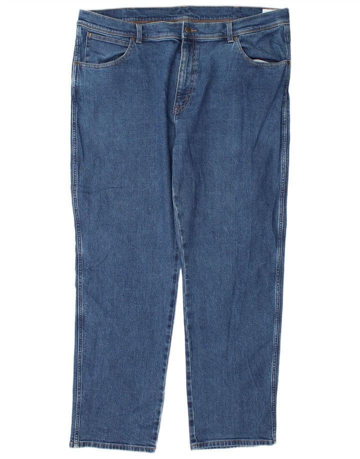 Wrangler Vaqueros Rectos Regulares Para Hombre W42 L32 Algodón Azul
