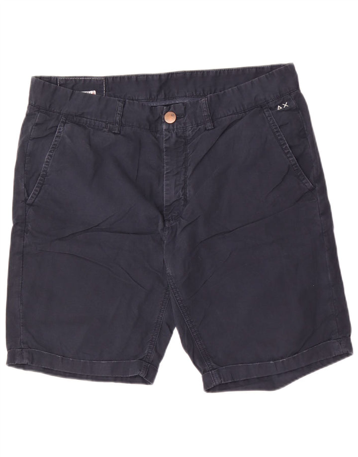 Sun68 pantalones cortos chinos para hombre W36 grande azul marino