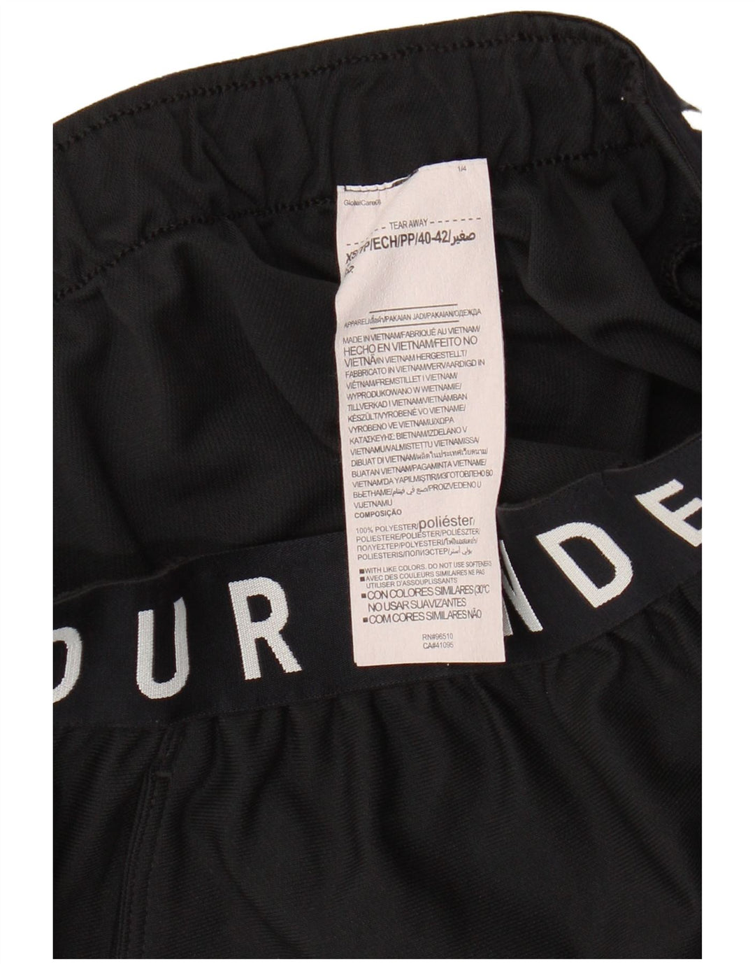 UNDER ARMOUR Pantalones cortos deportivos gráficos para mujer UK 4 XS Poliéster negro