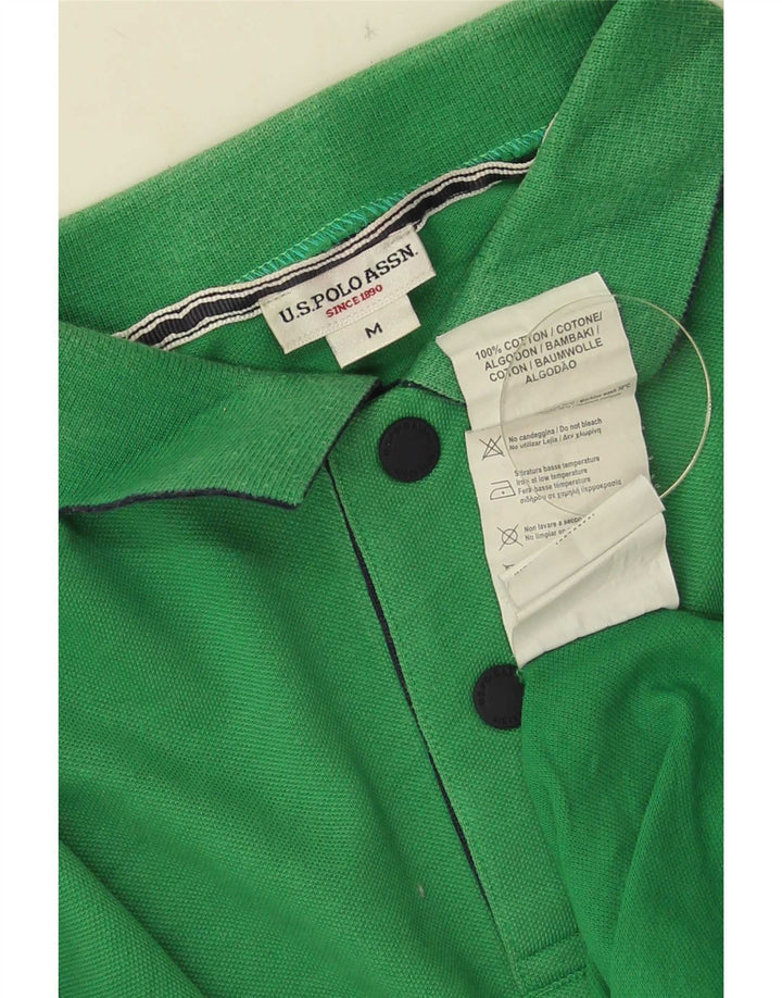 Asociación de Polo de EE. UU. Camisa Estampada De Algodón Verde Medio Hombre