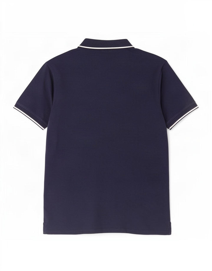 Lyle & Scott Polo para hombre de rayas azul marino mediano