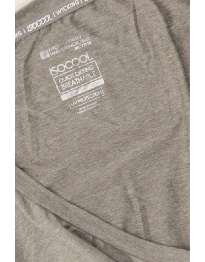 MOUNTAIN WAREHOUSE Womens Graphic T-Shirt Top UK 24 4XL Grey Polyester Vintage Mountain Warehouse and Second-Hand Mountain Warehouse from Messina Hembry 