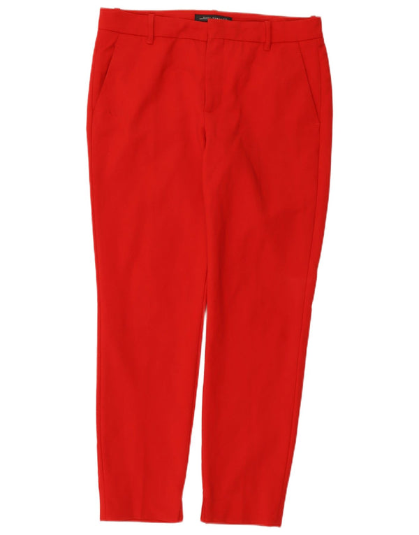 Zara Pantalón chino ajustado para mujer EU 38 Small W28 L28 Rojo
