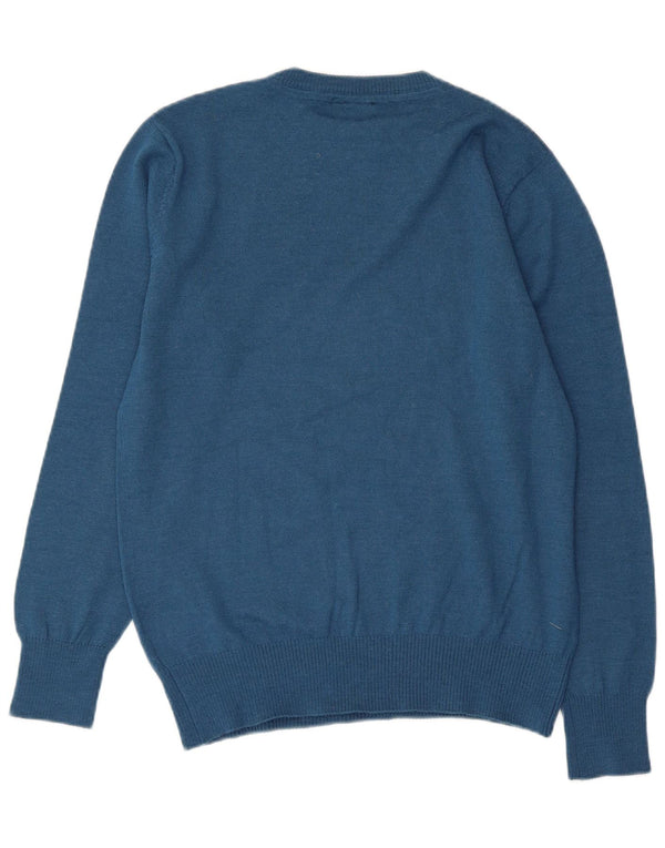 NAPAPIJRI Suéter tipo jersey con cuello redondo para mujer UK 46 Large Blue Wool