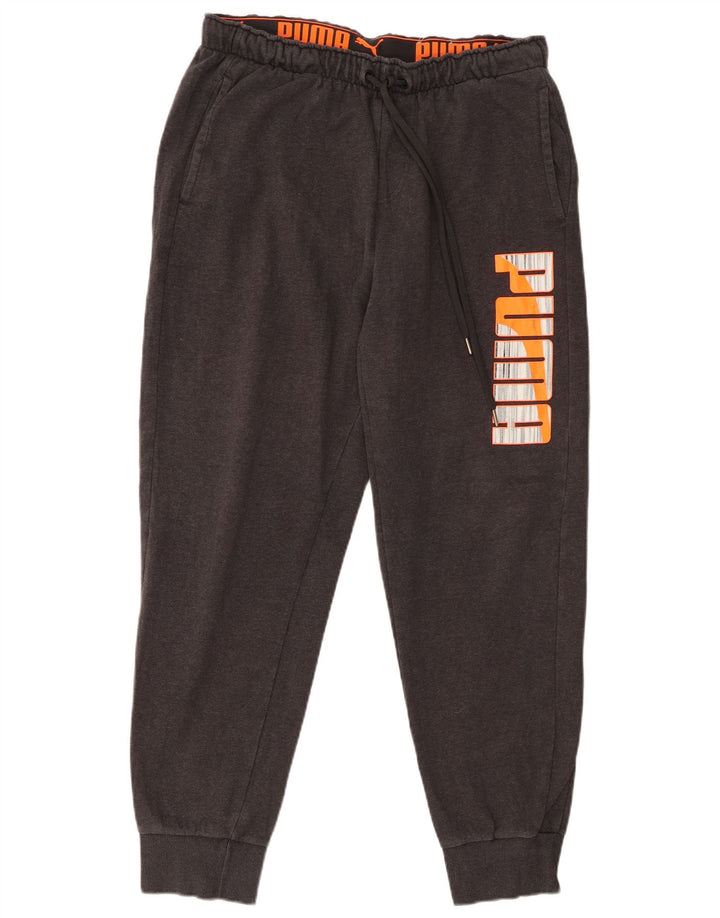 Puma Hombre Graphic Chándal Pantalones Joggers Grande Gris Algodón Deportes