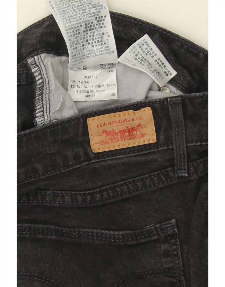 Levi's Vaqueros Pitillo Mujer W30 L32 Algodón Negro