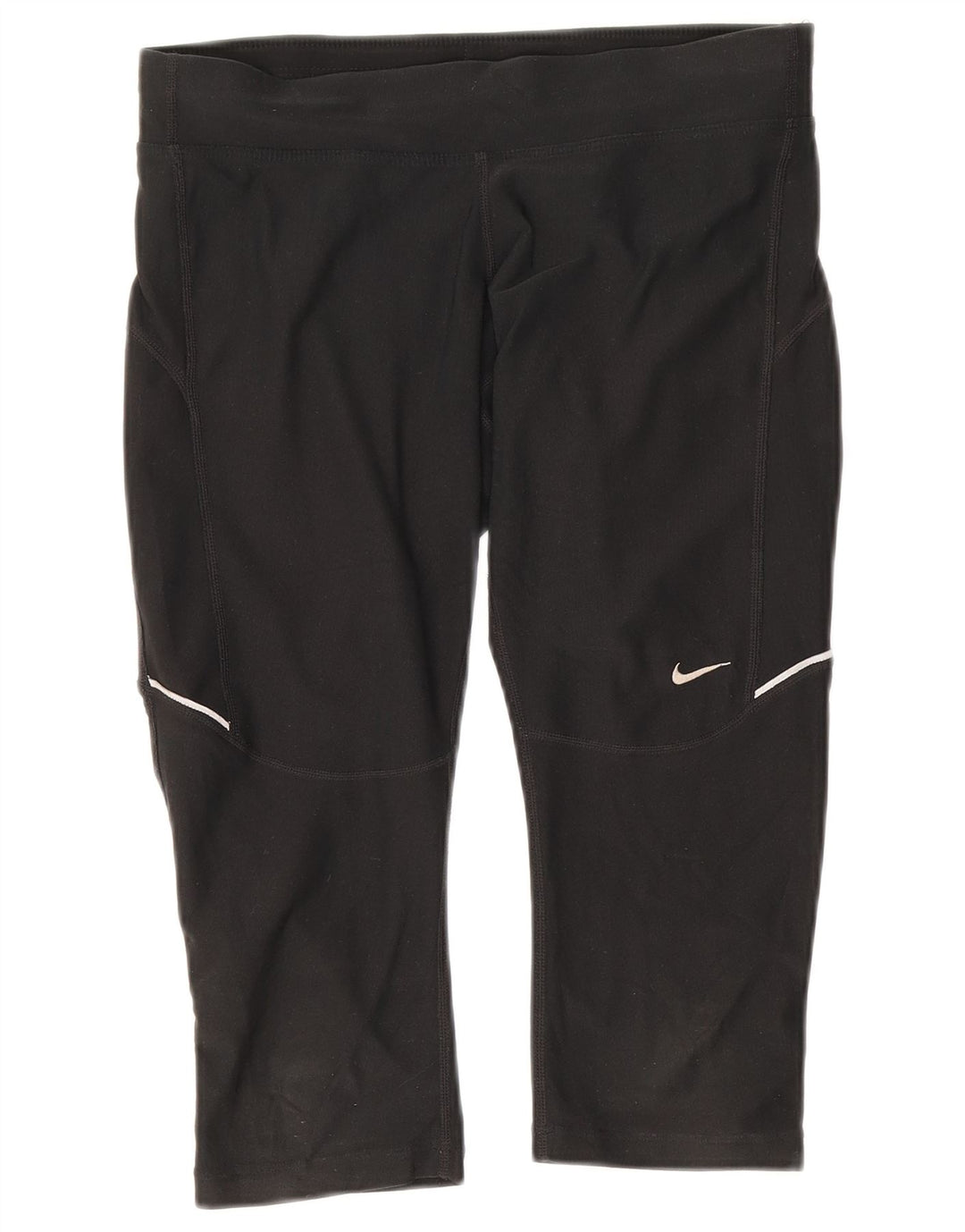 Nike - Leggings capri Dri Fit para mujer, talla 10, poliéster negro pequeño