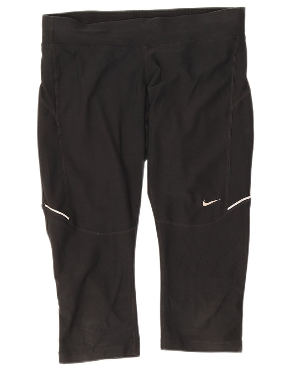 Nike - Leggings capri Dri Fit para mujer, talla 10, poliéster negro pequeño