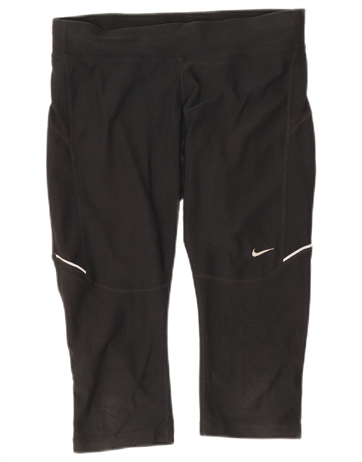Nike - Leggings capri Dri Fit para mujer, talla 10, poliéster negro pequeño