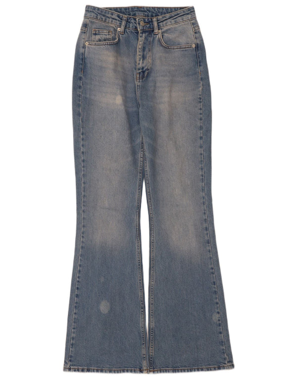 Vintage mujer jeans acampanados EU 36 Pequeño W25 L32 Algodón Azul