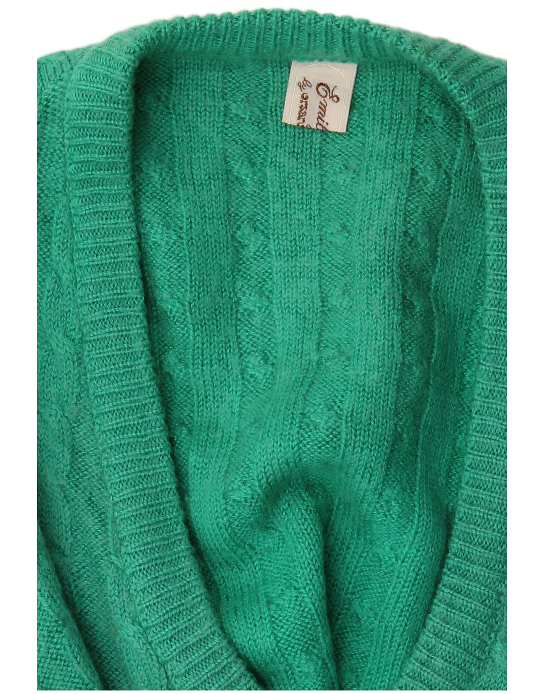 VINTAGE Chaleco de mujer Camiseta sin mangas Reino Unido 14 Verde Medio