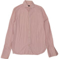 JAEGER Camisa formal para hombre Talla 15 1/2 Algodón a rayas rosa medio