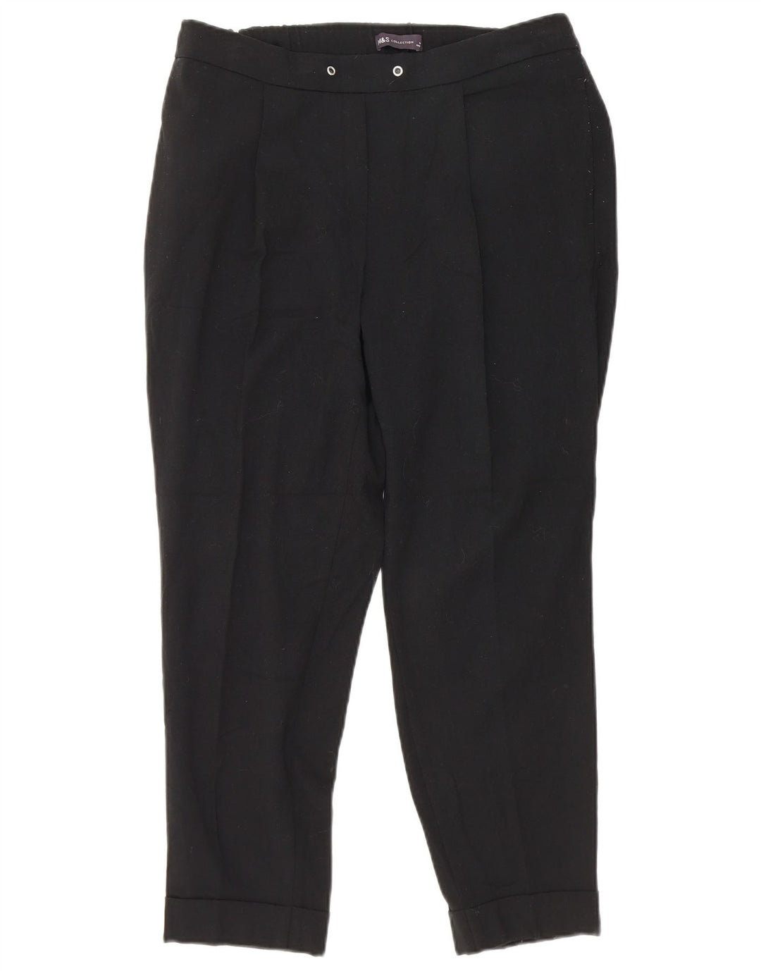 Marks & Spencer Pantalones cortos ajustados para mujer UK 12 Medium W30 L25 Negro