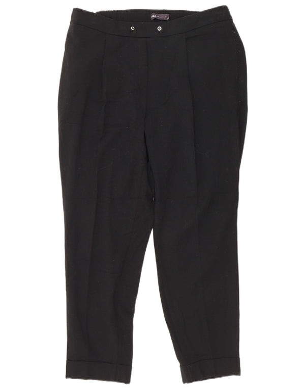 Marks & Spencer Pantalones cortos ajustados para mujer UK 12 Medium W30 L25 Negro