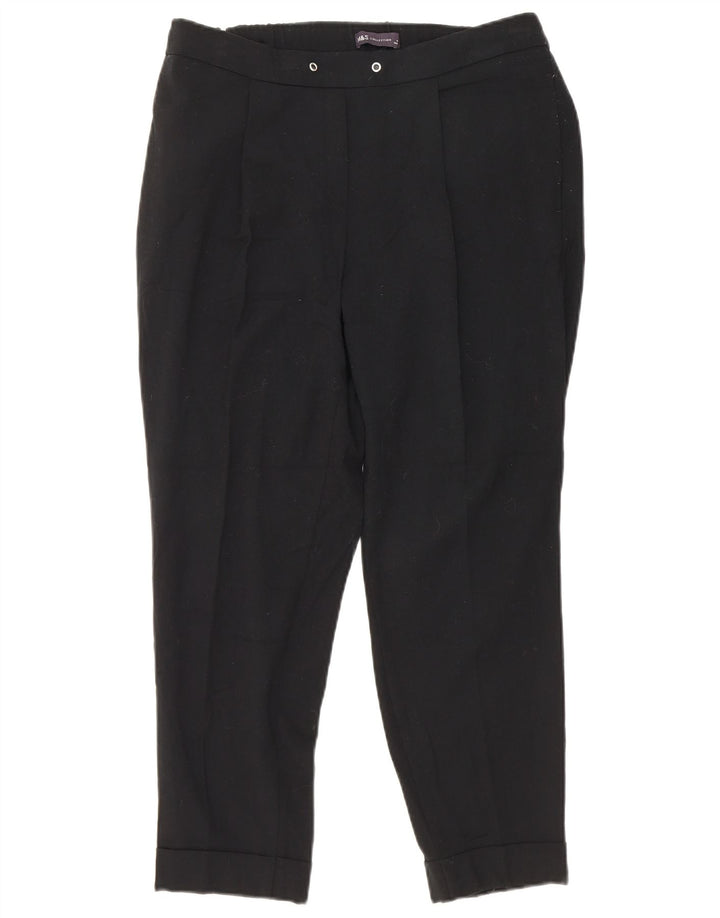Marks & Spencer Pantalones cortos ajustados para mujer UK 12 Medium W30 L25 Negro