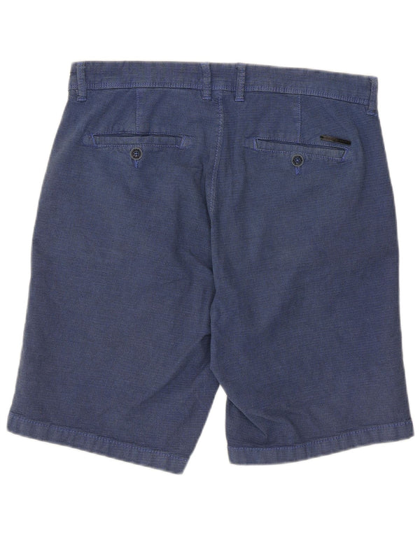 Pantalones cortos chinos Gas para hombre W30 Algodón azul marino mediano