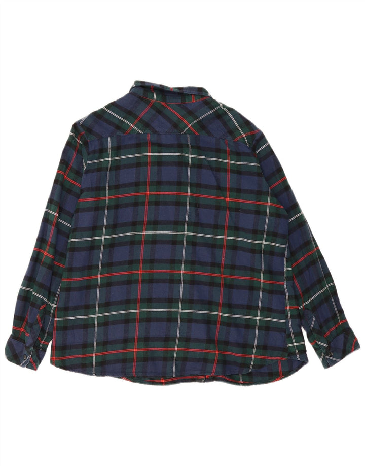 DICKIES Camisa de franela extragrande para mujer UK 40 XL Cuadros azul marino