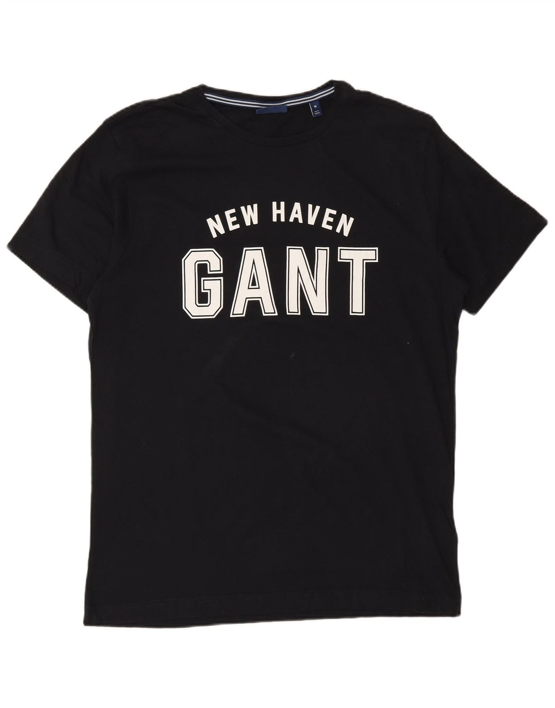 Gant New Haven Graphic Camiseta para hombre, talla mediana, algodón negro