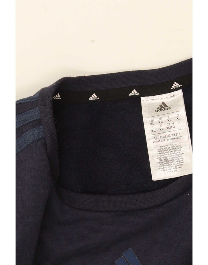 Adidas Hombre Sudadera Jumper XL Azul Marino Poliéster