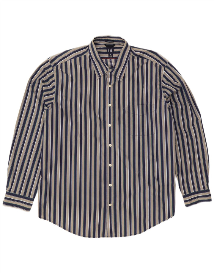 Camisa Gap de corte clásico para hombre, talla 18 1/2 2XL, algodón a rayas multicolor