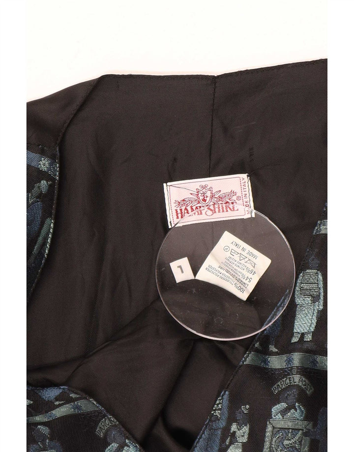 Chaleco gráfico vintage para hombre poliéster negro grande