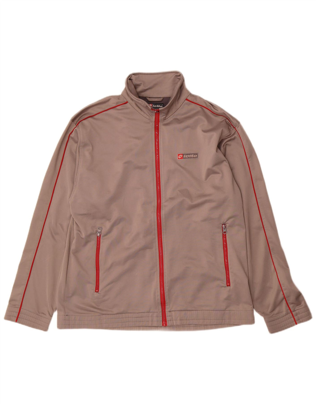 Lotto - Chaqueta de chándal para hombre, poliéster gris grande