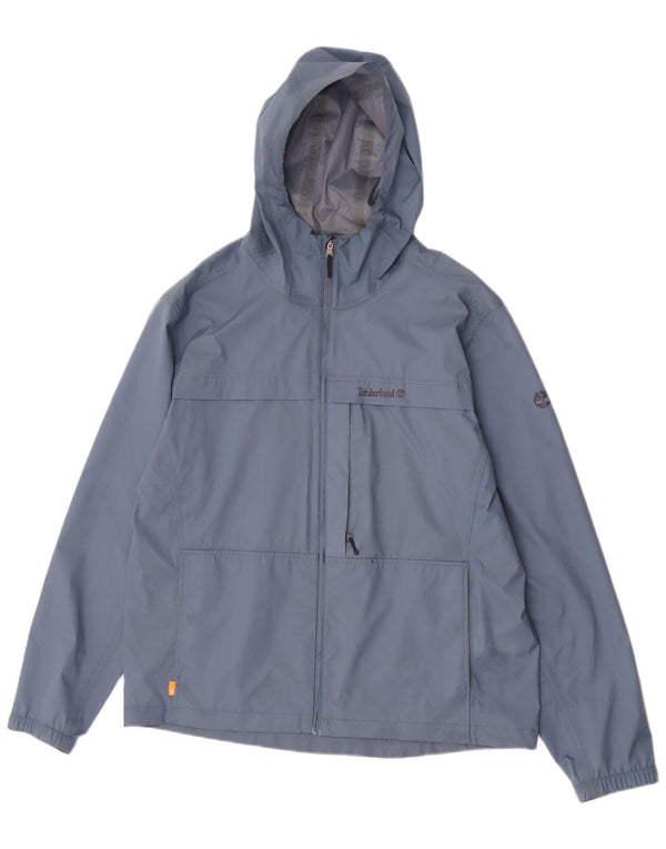 Timberland Chaqueta impermeable con capucha para hombre UK 40 Large Blue Nylon