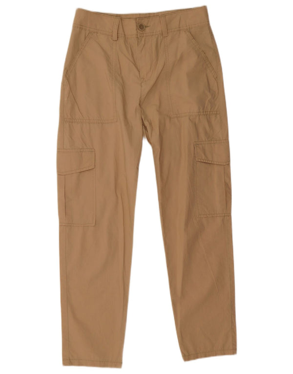 Benetton Pantalones Cargo Cortos Mujer UK 6 XS W28 L25 Algodón Beige