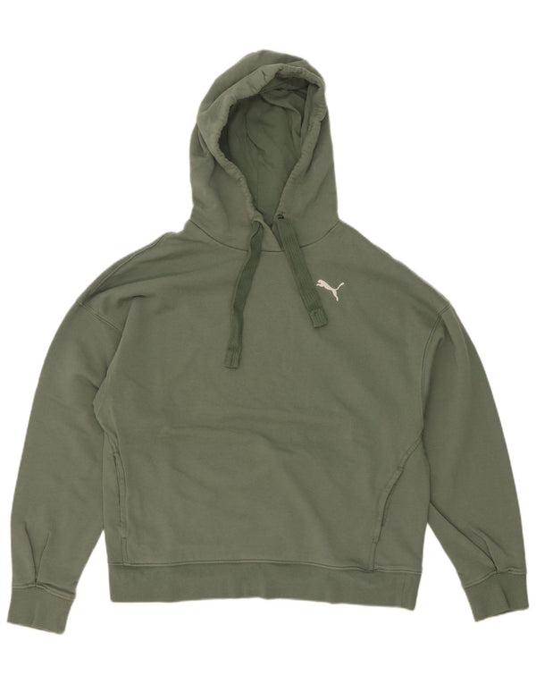 Puma Sudadera con capucha para mujer UK 14 Algodón verde medio