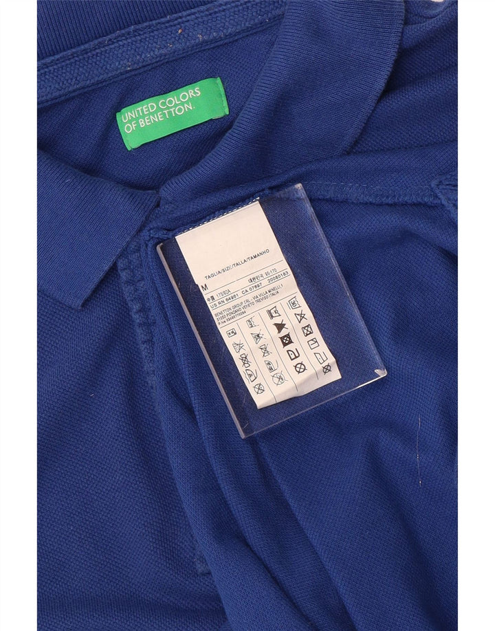 Benetton Polo Hombre Azul Medio Algodón