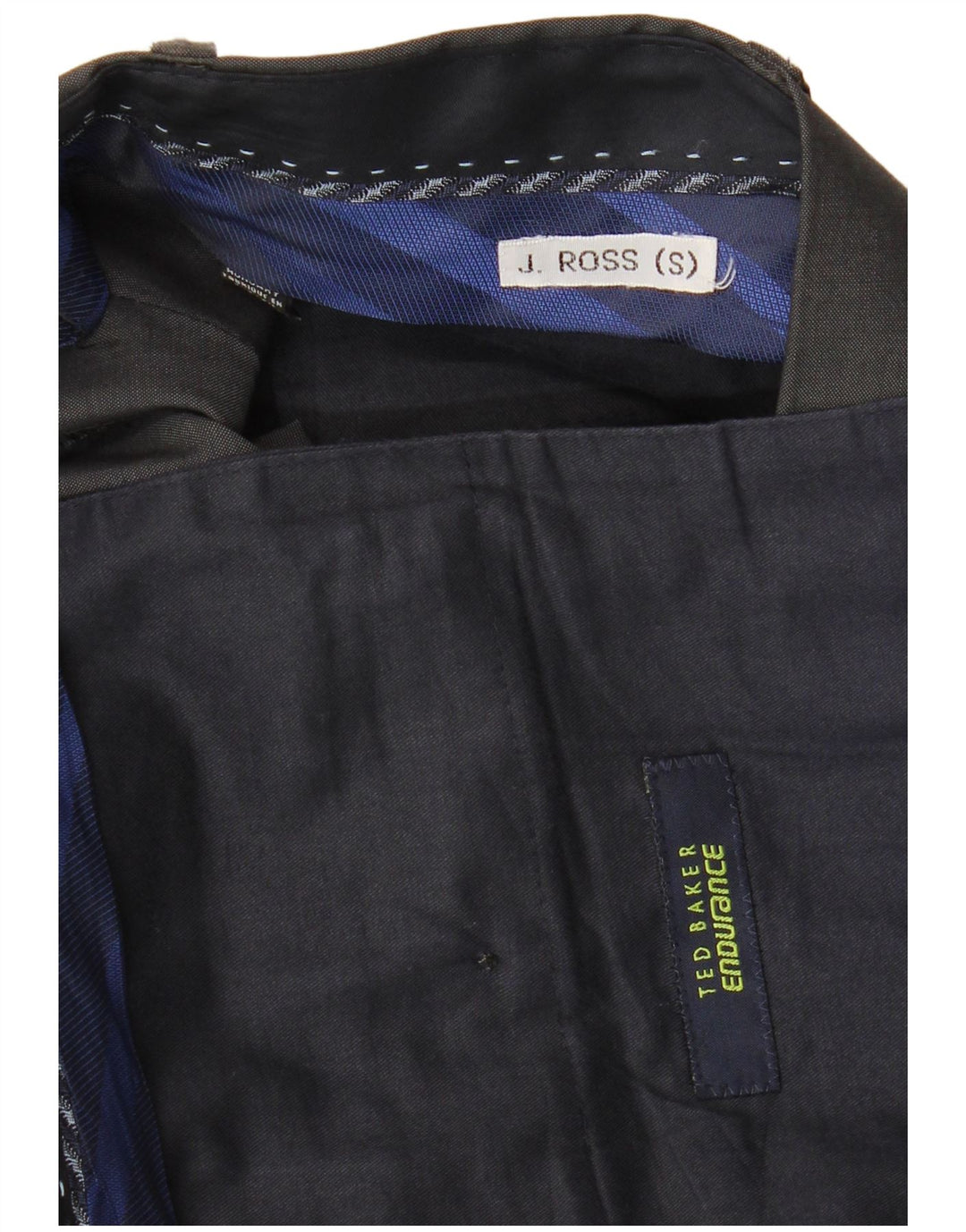 TED BAKER Pantalón de traje recto para hombre W34 L29 Gris