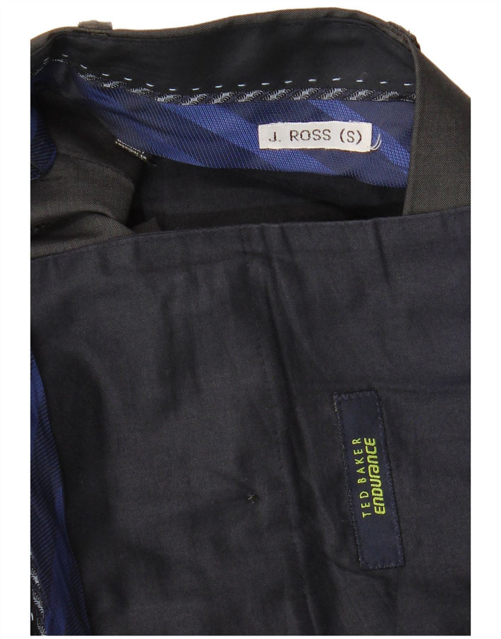 TED BAKER Pantalón de traje recto para hombre W34 L29 Gris