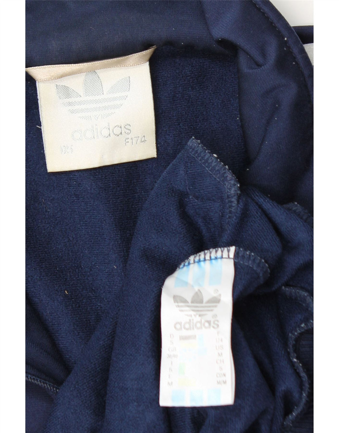 Adidas Mens Graphic Chándal Top Chaqueta Reino Unido 38/40 Medio Azul Marino