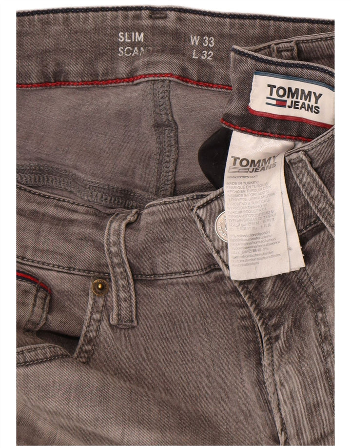 Tommy Hilfiger Vaqueros ajustados para hombre W33 L32 Algodón gris