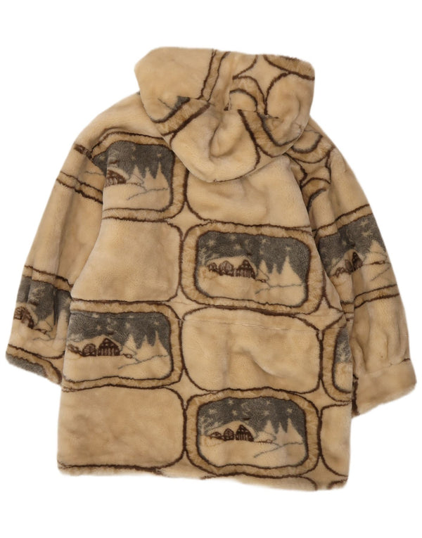 Verde Piu Trenca extragrande con capucha para mujer UK 10 Small Beige Geométrico
