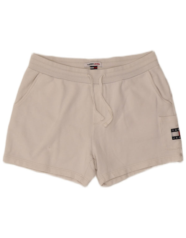 Tommy Hilfiger Pantalones cortos deportivos para mujer UK 46 Grande Algodón blanco