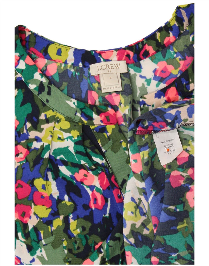 J. CREW Blusa sin mangas para mujer US 4 Small Multicolor Floral