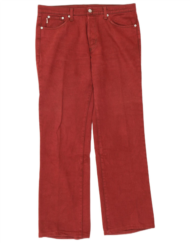 Vaqueros rectos para hombre Iceberg W34 L31 Borgoña