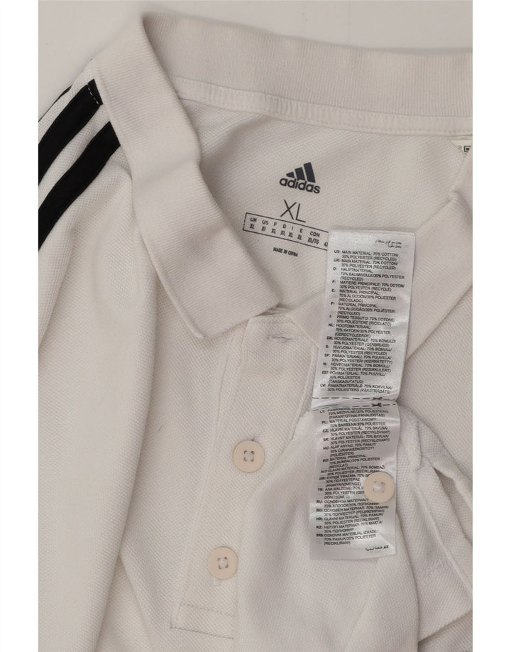 Polo ADIDAS Hombre XL Algodón Blanco
