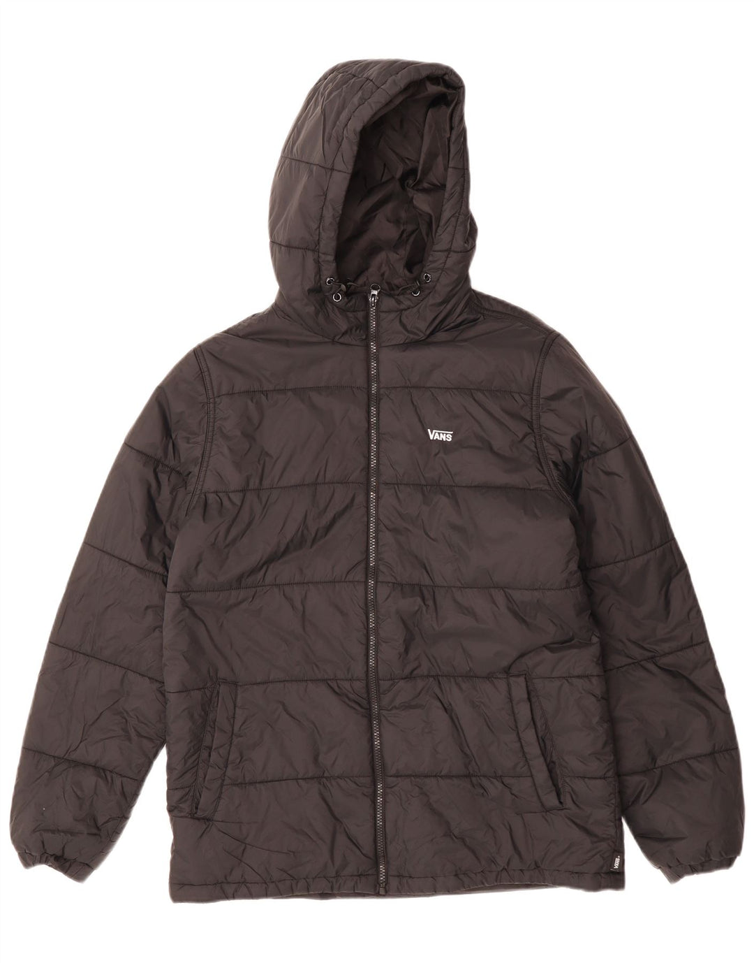 VANS Chaqueta acolchada con capucha para hombre UK 36 Small Black Nylon