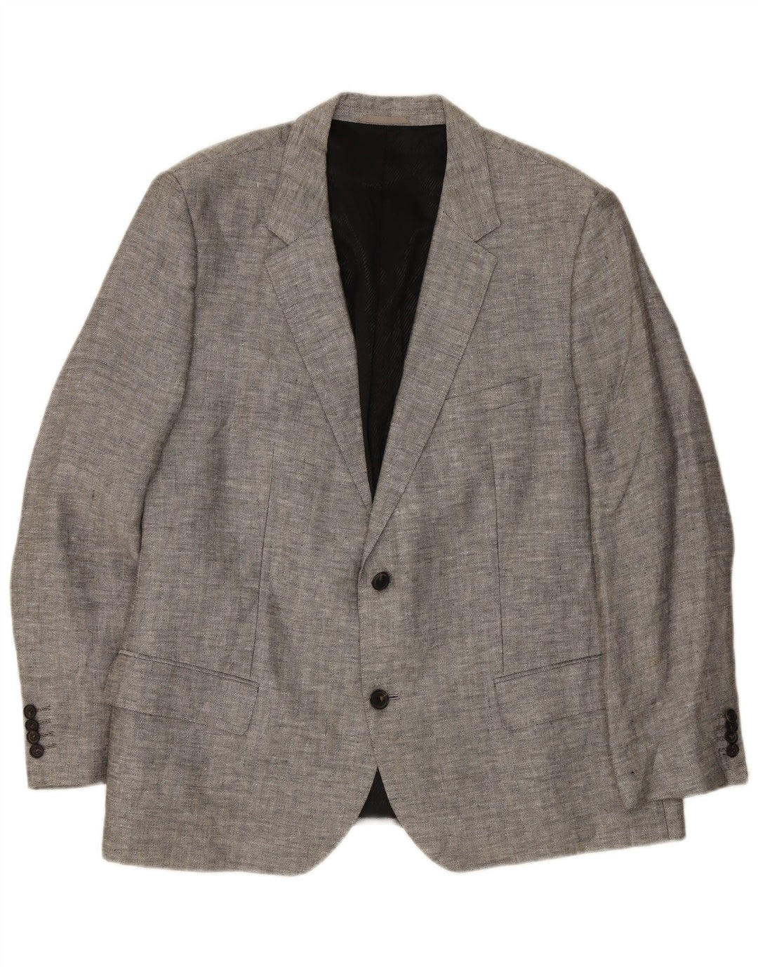 Hugo Boss Chaqueta tipo blazer de 2 botones para hombre EU 62 6XL Lino gris