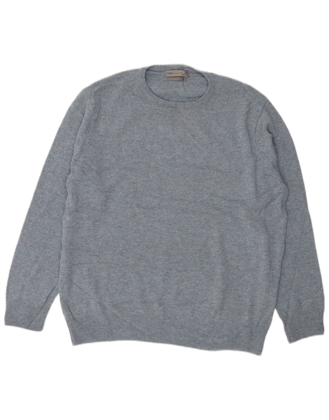 Marks & Spencer Jersey de cuello redondo para hombre XL Lana azul