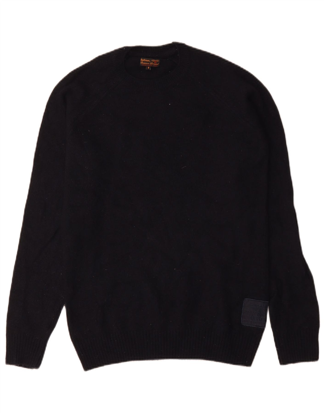 Barbour Jersey De Cuello Redondo Para Hombre Suéter Pequeño De Lana Azul Marino